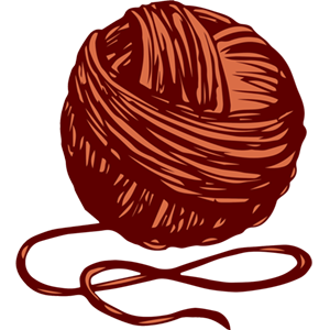 a ball of red wool